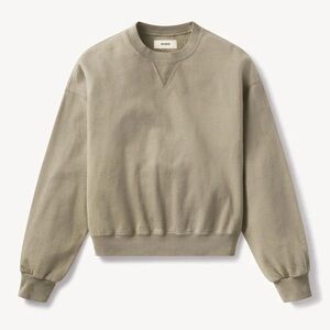 Buck Mason Vintage Olive Crewneck Sweatshirt (Medium)